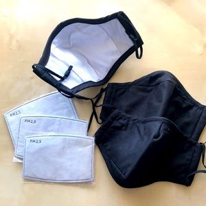 New Covid protection Washable face masks & carbon filters - 3 pack